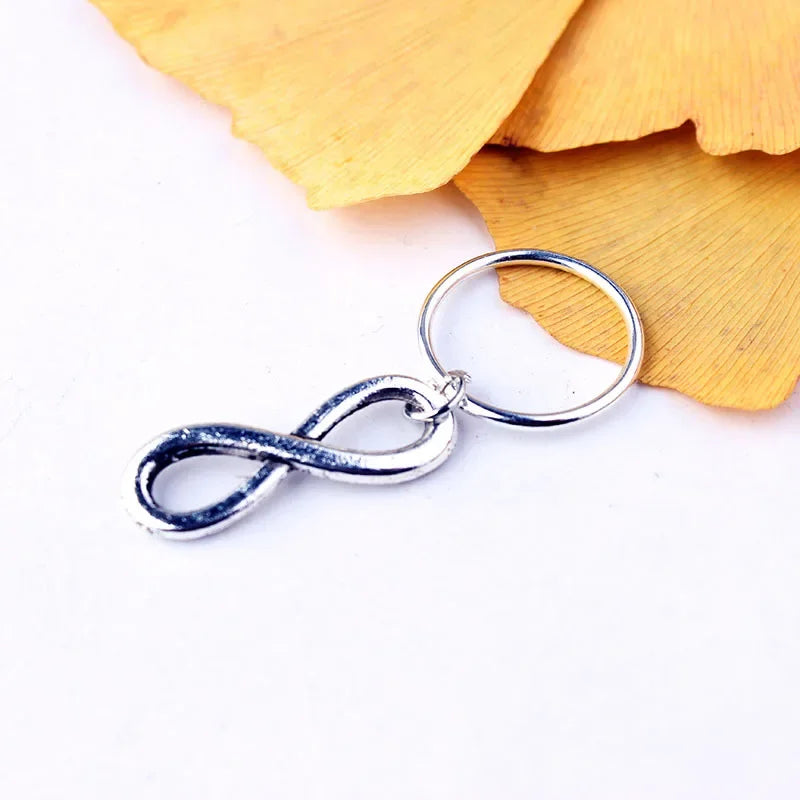 Anéis de Cabelo de Metal Prateado - 5-50 peças por saco